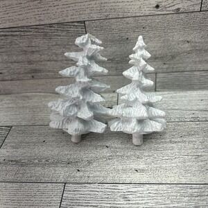 1997 Trendmasters Winter Wonderland Replacement White Christmas Trees‎ 3-4"